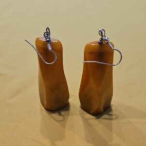 Art Deco Style Earrings Made From Vintage  Bakelite Cigar / Cigarette Holders
